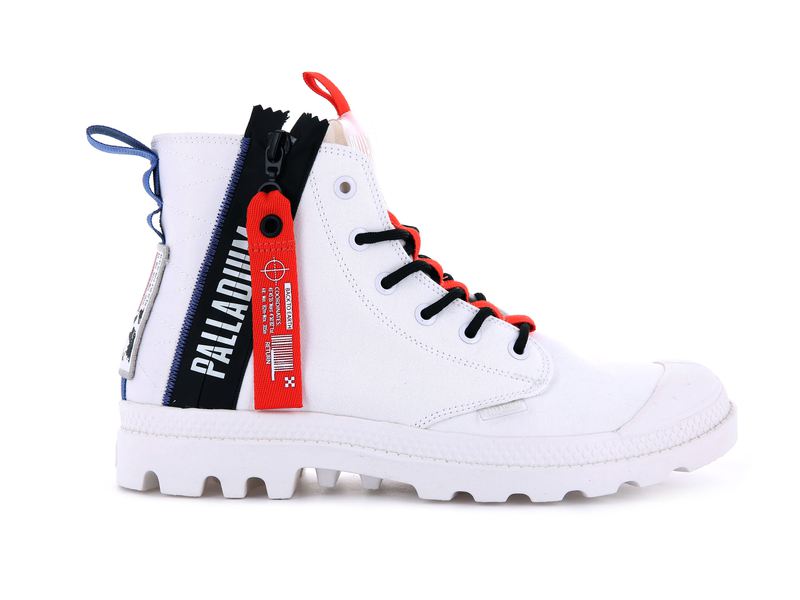 Star White Kids\' Palladium Pampa Hi Ticket To Earth Boots | Israel  DNHBZC-309