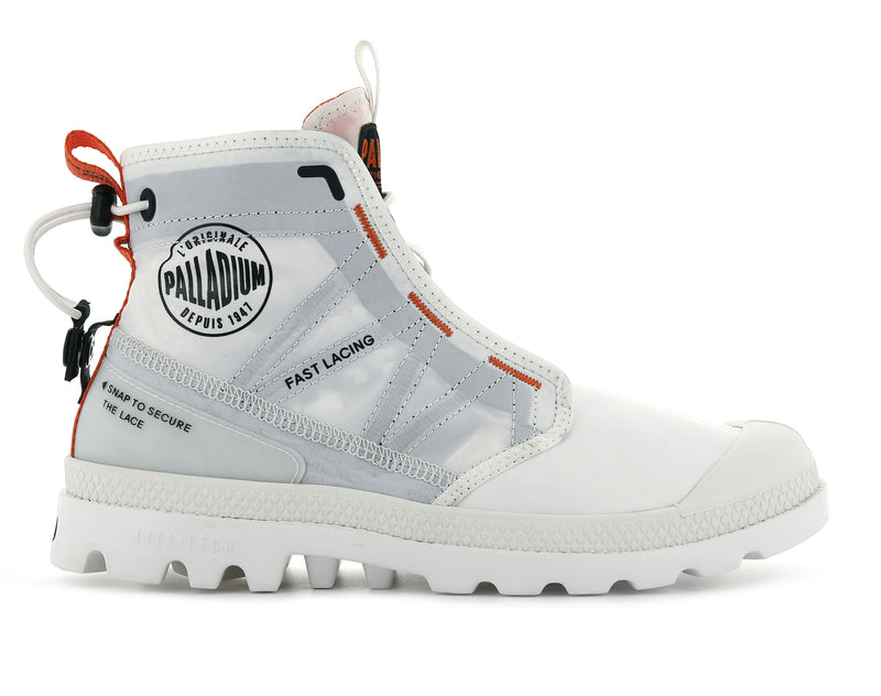 Star White Kids\' Palladium Pampa Travel Lite Boots | Israel  TAHIMK-614