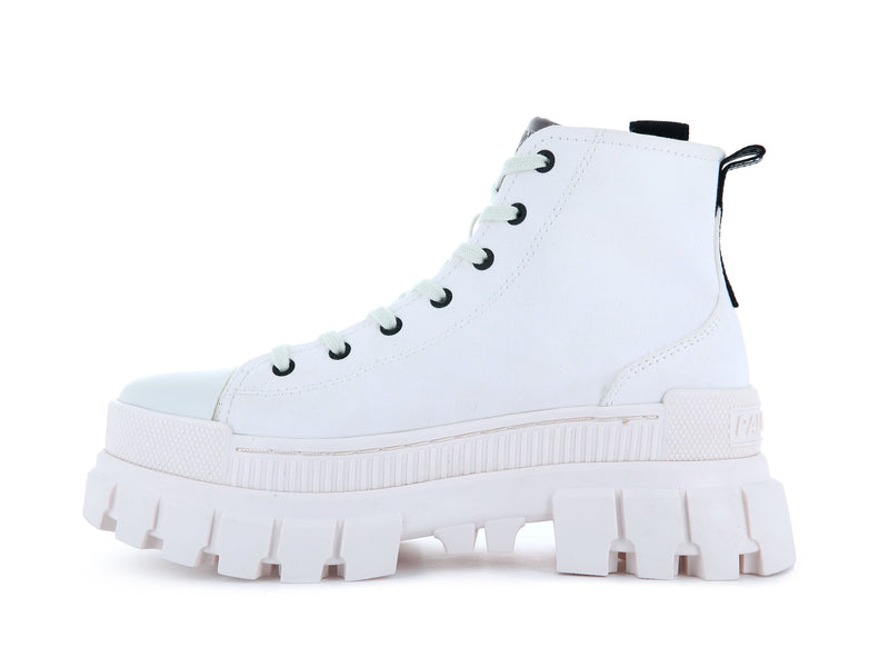 Star White/Marshmallow Women's Palladium Revolt Hi Tx High Tops | Israel  PQBTOW-971