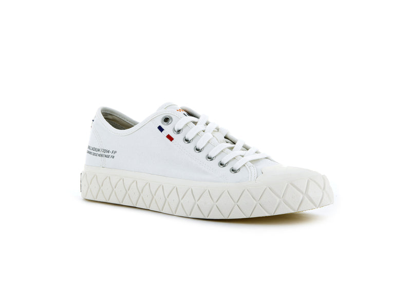 Star White Men's Palladium Palla Ace Canvas Low Tops | Israel  CSZEIU-302