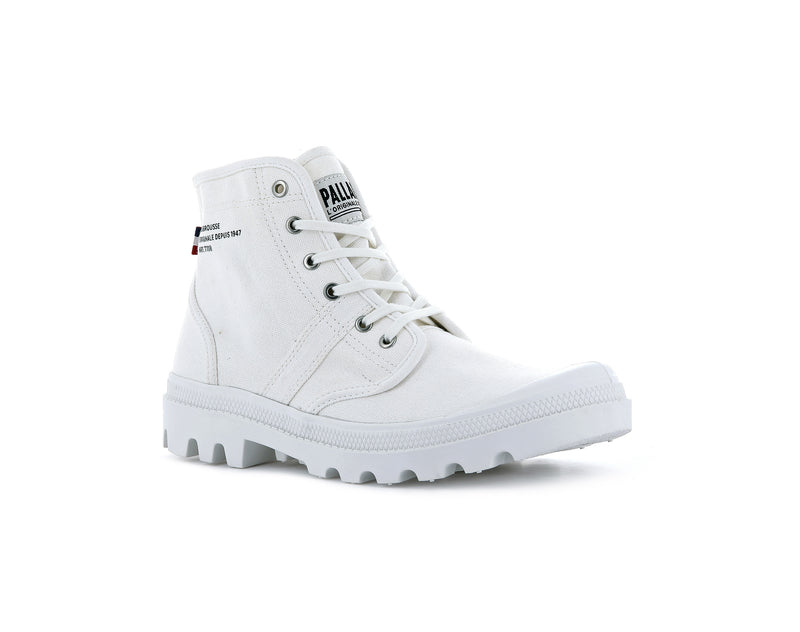 Star White Men's Palladium Pallabrousse Legion Boots | Israel  OJQCVI-968