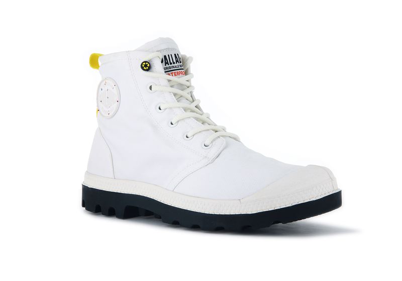 Star White Men's Palladium Pampa Recycle Waterproof+ 2 High Tops | Israel  QCNUWS-736