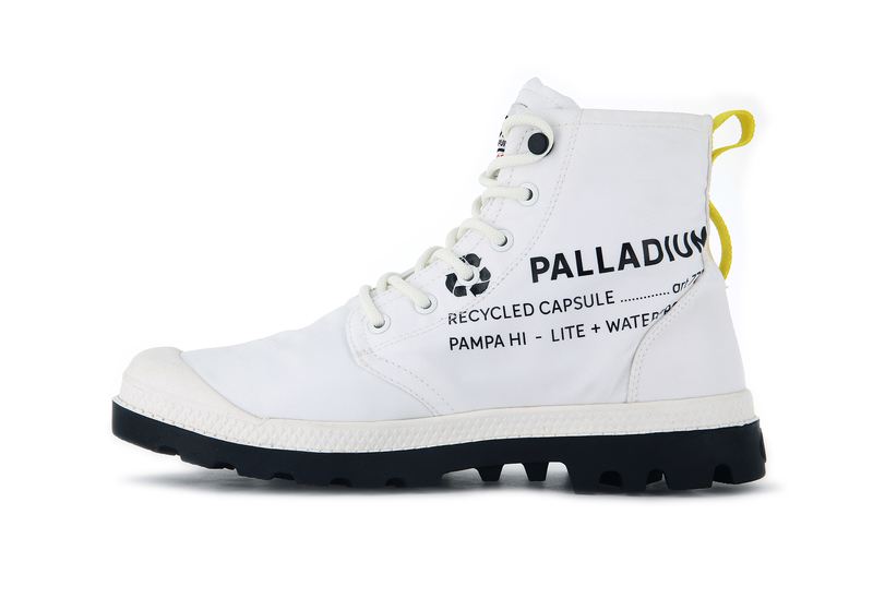 Star White Men's Palladium Pampa Recycle Waterproof+ 2 High Tops | Israel  QCNUWS-736