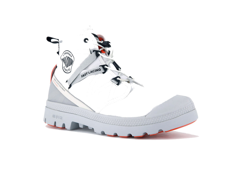 Star White Men's Palladium Pampa Travel Lite+ Waterproof High Tops | Israel  XLCUKW-203