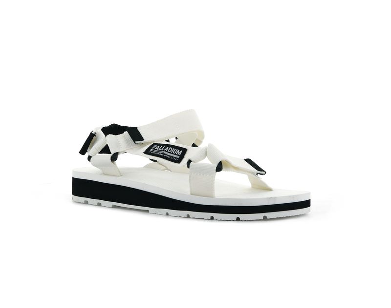 Star White Women's Palladium Outdoorsy Urbanity Sandals | Israel  OQCWBS-659