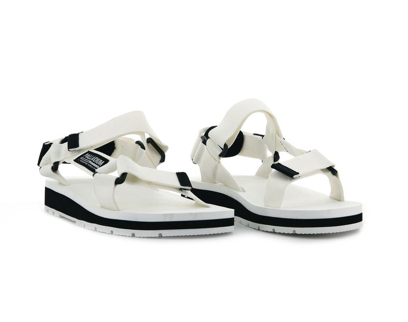 Star White Women's Palladium Outdoorsy Urbanity Sandals | Israel  OQCWBS-659