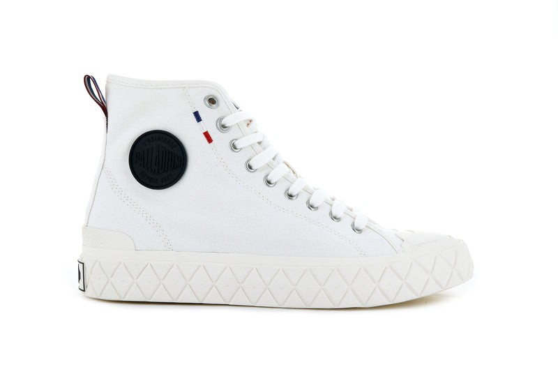 Star White Women\'s Palladium Palla Ace Canvas Mid High Tops | Israel  JLHAUQ-145