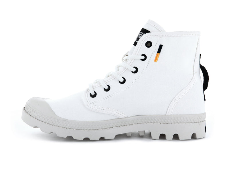 Star White Women's Palladium Pampa Hi Htg Supply Boots | Israel  KUNJPH-691