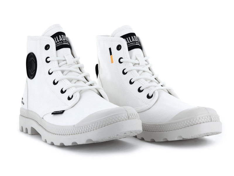 Star White Women's Palladium Pampa Hi Htg Supply Boots | Israel  KUNJPH-691