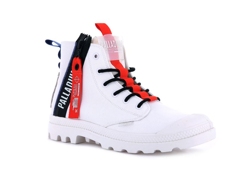 Star White Women's Palladium Pampa Hi Ticket To Earth Boots | Israel  EXYLCP-328