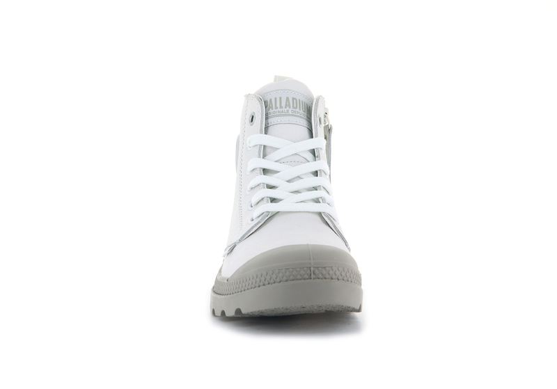 Star White Women's Palladium Pampa Hi Zip Sl Boots | Israel  LPQIZH-827