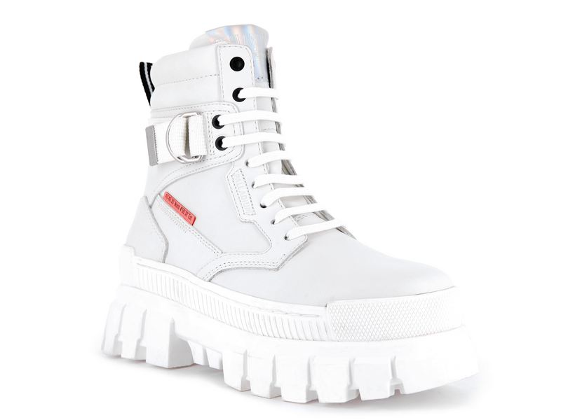 Star White Women's Palladium Revolt Sport Ranger High Tops | Israel  HBMREO-852