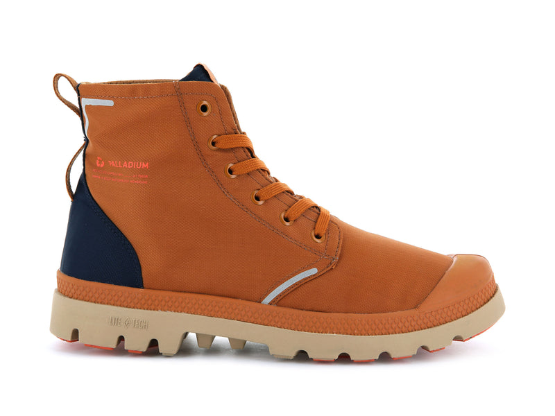 Tan/Mood Indigo Men\'s Palladium Pampa Lite+ Recycle Wp+ Boots | Israel  IHXTND-475