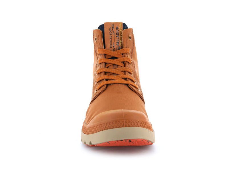 Tan/Mood Indigo Women's Palladium Pampa Lite+ Recycle Wp+ High Tops | Israel  FJSMPH-913