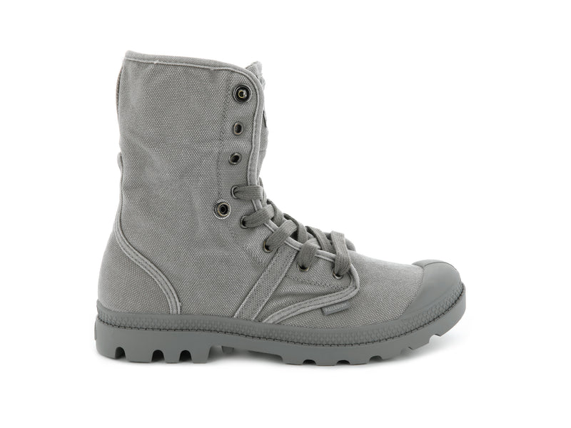 Titanium/Hi-Rise Women's Palladium Pallabrousse Baggy High Tops | Israel  XMKJEZ-563