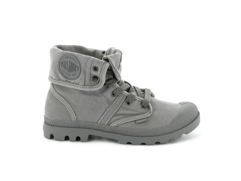 Titanium/Hi-Rise Women\'s Palladium Pallabrousse Baggy High Tops | Israel  XMKJEZ-563