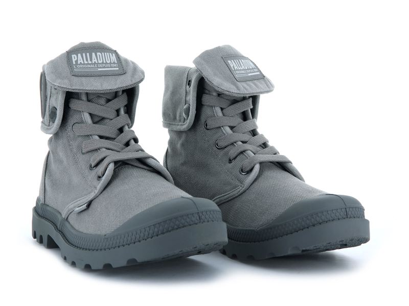 Titanium/High Rise Men's Palladium Baggy Boots | Israel  BSYFLA-627