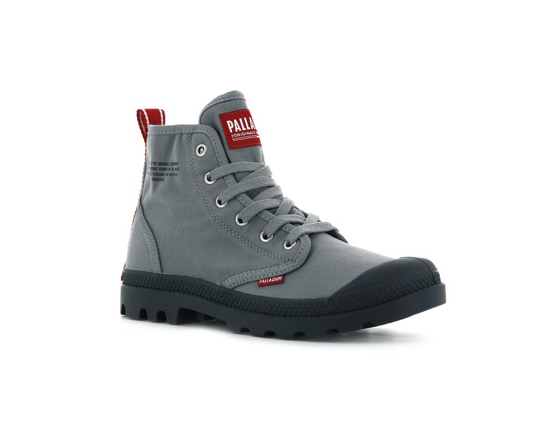 Titanium Men's Palladium Pampa Hi Dare Boots | Israel  QRVJNK-590