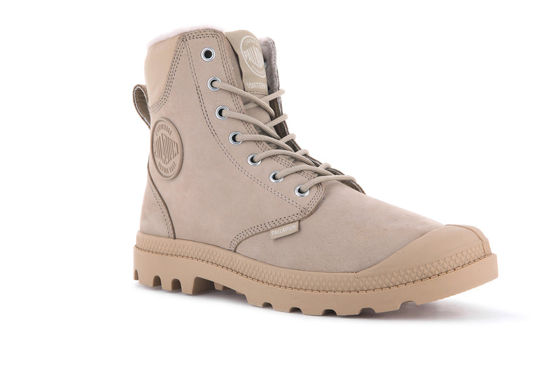 Warm Sand Kids' Palladium Pampa Sport Cuff Wps Boots | Israel  QPKHIU-975