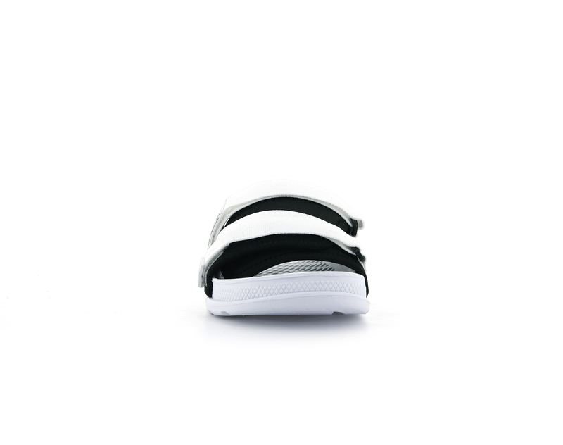 White/Black Women's Palladium Solea Slides | Israel  FBHPJM-842