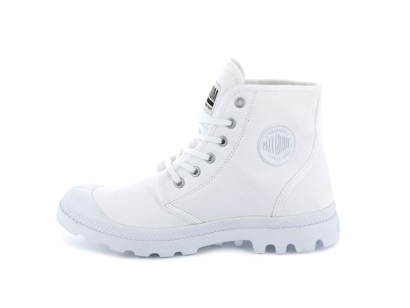 White/White Kids' Palladium Pampa Hi Originale Boots | Israel  ONXIMC-460