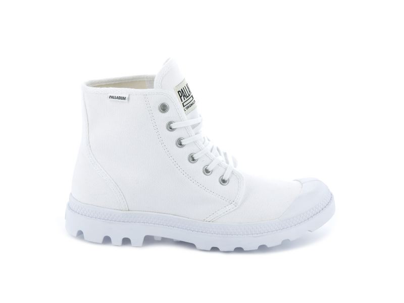 White/White Kids\' Palladium Pampa Hi Originale Boots | Israel  ONXIMC-460