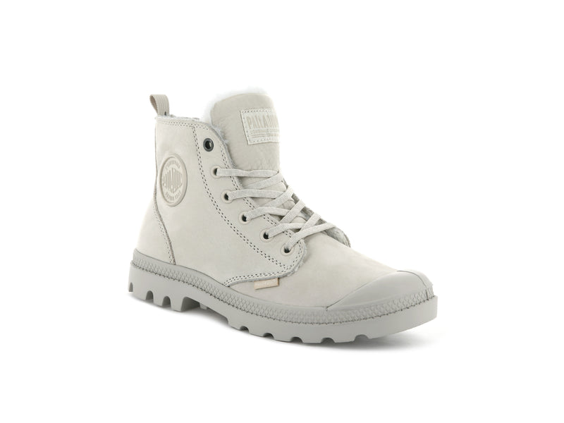 Whitecap Gray Women's Palladium Pampa Hi Zip Wl Boots | Israel  NFEDIX-168