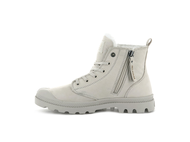 Whitecap Gray Women's Palladium Pampa Hi Zip Wl Boots | Israel  NFEDIX-168