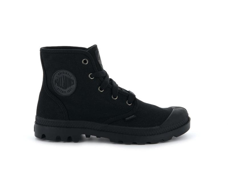 Black/Black Men's Palladium Pampa Hi High Tops | Israel YJPVZA-260