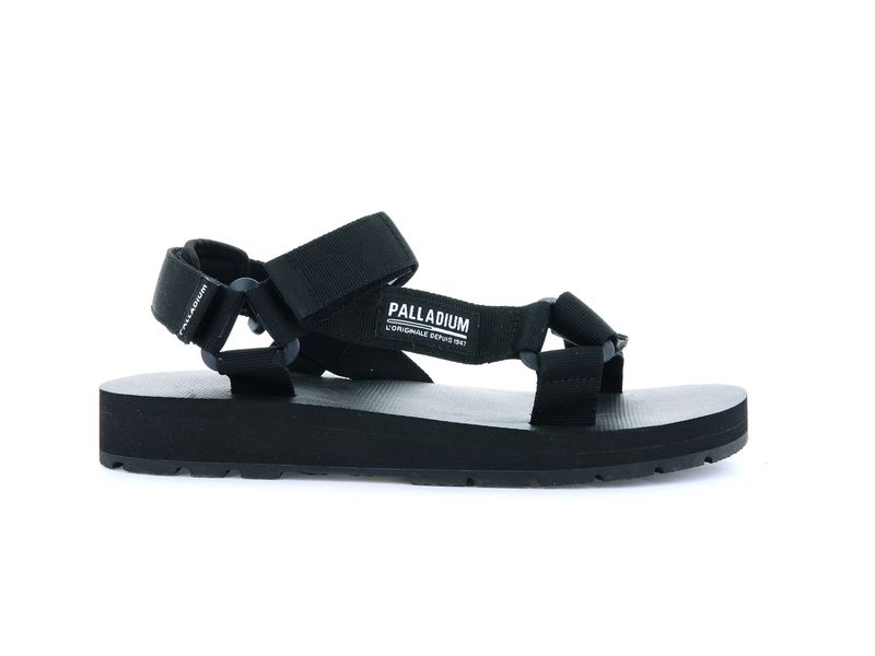 Black/Black Women's Palladium Outdoorsy Urbanity Sandals | Israel XBULYE-927