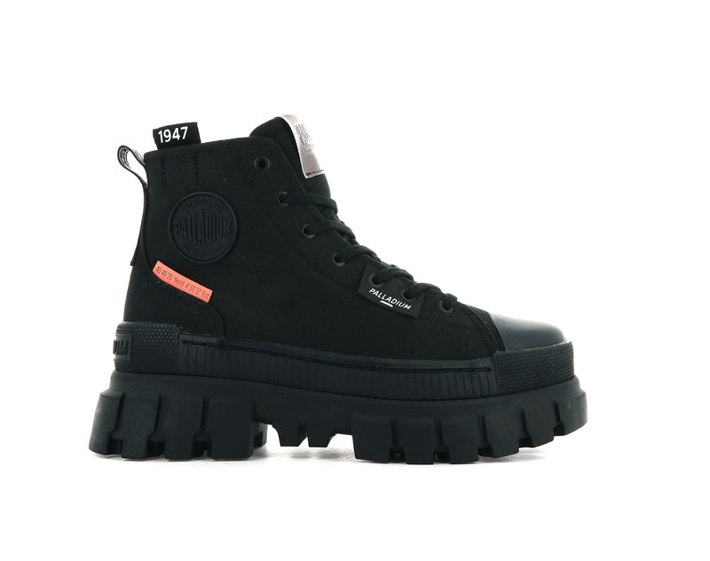 Black/Black Women's Palladium Revolt Hi Tx High Tops | Israel BMGFHI-601