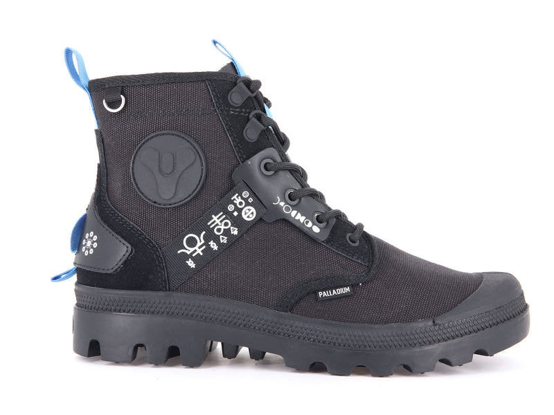 Black Kids' Palladium Pampa Witch Queen X Destiny Boots | Israel BSWFUH-498