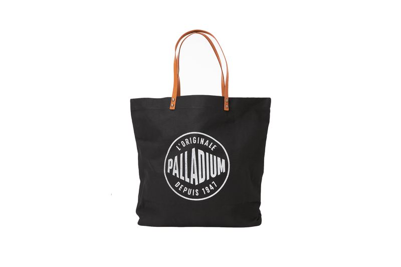 Black Men's Palladium Round Logo Tote Bags | Israel USAROP-074