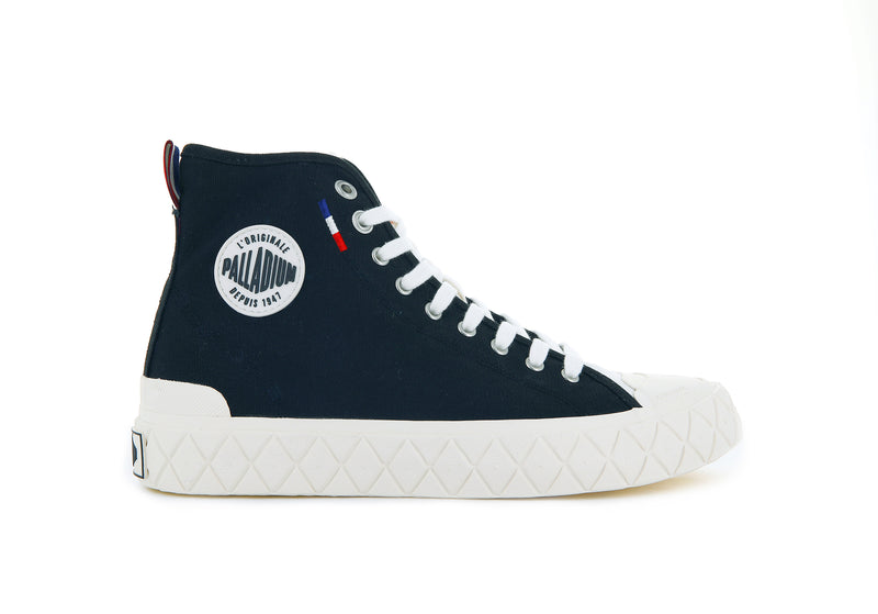 Black Women's Palladium Palla Ace Canvas Mid High Tops | Israel HWQAXE-870