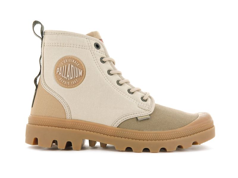 Bone Brown Men's Palladium Pampa Shade 75th High Tops | Israel UCZVMP-680