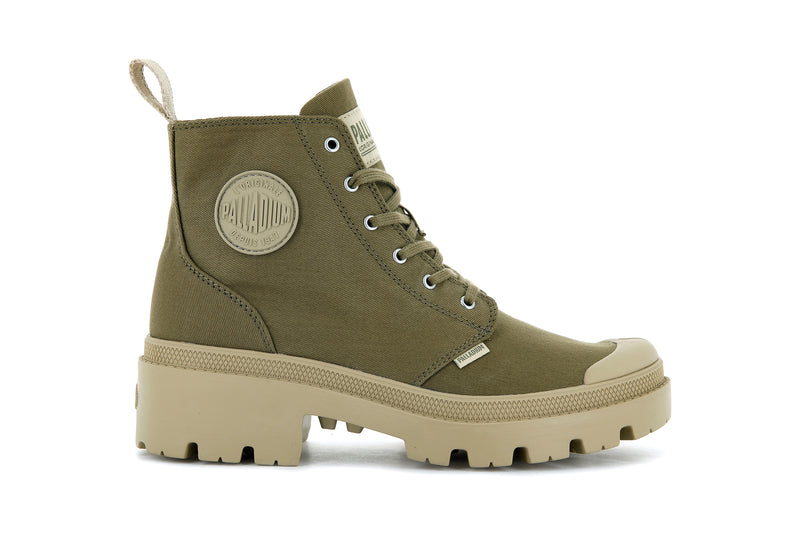 Butternut Women's Palladium Pallabase Twill Boots | Israel ASPMLK-762