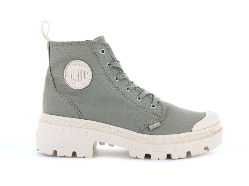 Dune Women's Palladium Pallabase Twill Boots | Israel ULRNHC-726