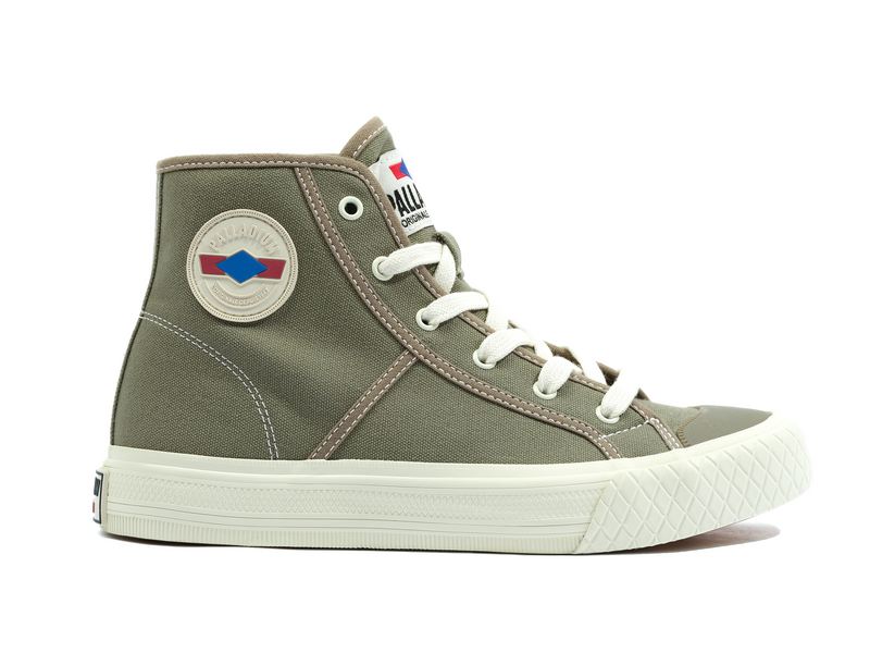 Dusky Green Women's Palladium Palla Louvel High Tops | Israel ULZKTP-912