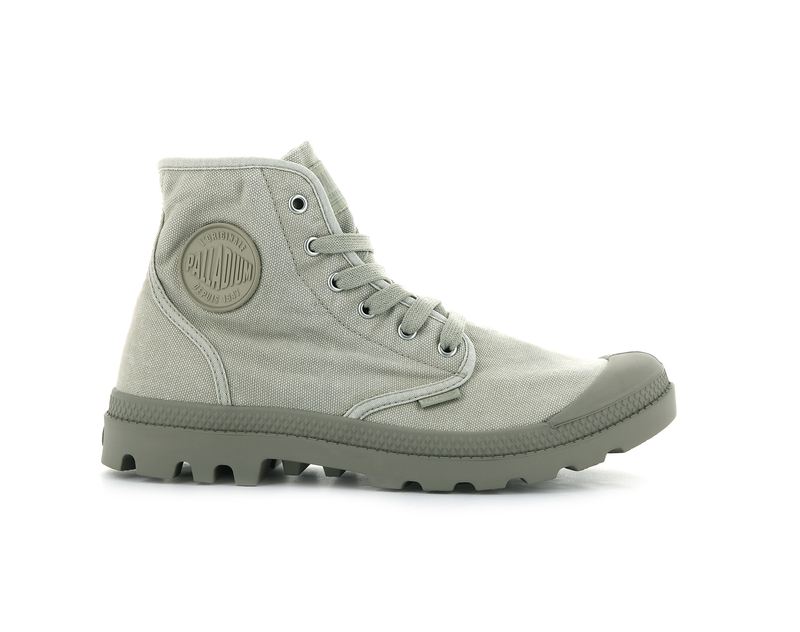 Eucalyptus/Aluminium Men's Palladium Pampa Hi High Tops | Israel UQAGZV-054