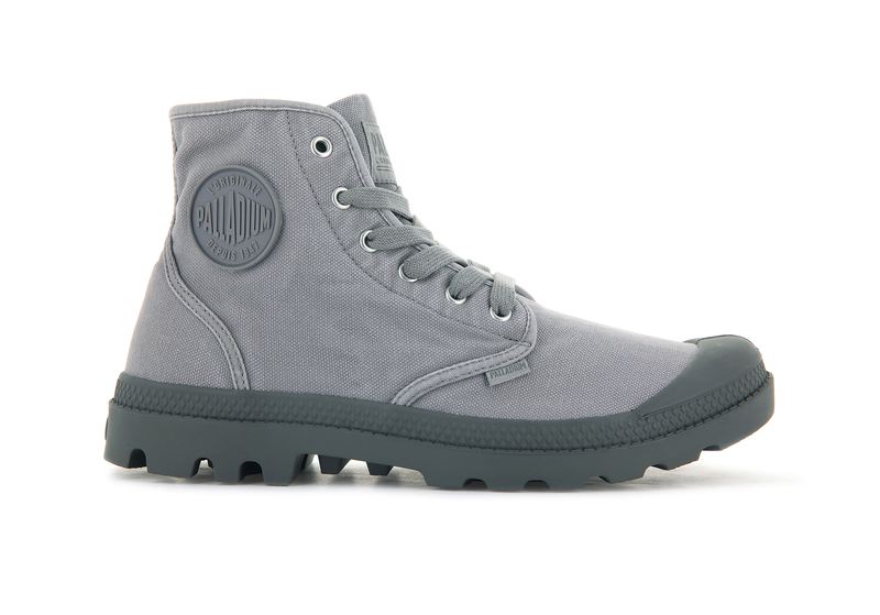 Gray Flannel Men's Palladium Pampa Hi Boots | Israel AHIRZP-017