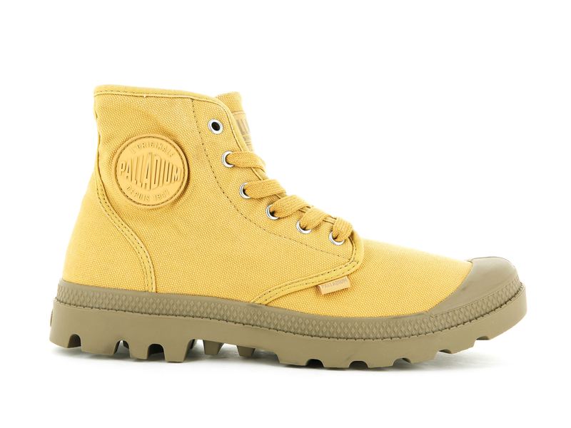 Honey Gold Women's Palladium Pampa Hi Boots | Israel GWEQBU-318