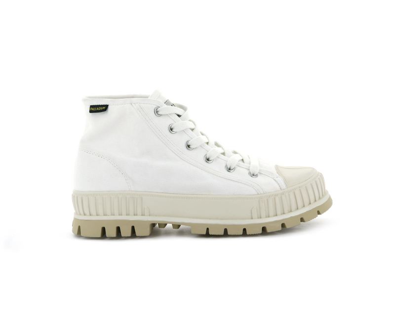 Marshmallow Women's Palladium Pallashock Mid Og Boots | Israel WYVFPI-963