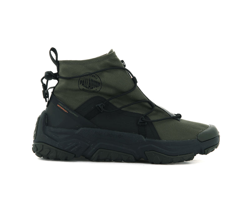 Olive Night Kids' Palladium Off-Grid Hi Zip Waterproof + Low Tops | Israel DTMFGS-201