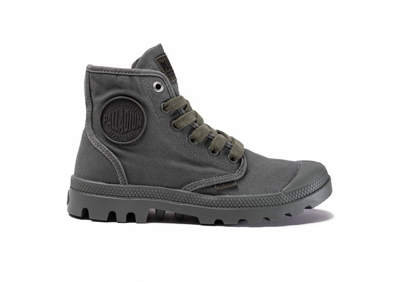 Olive Night Kids' Palladium Pampa Hi V Boots | Israel JEOBGN-465