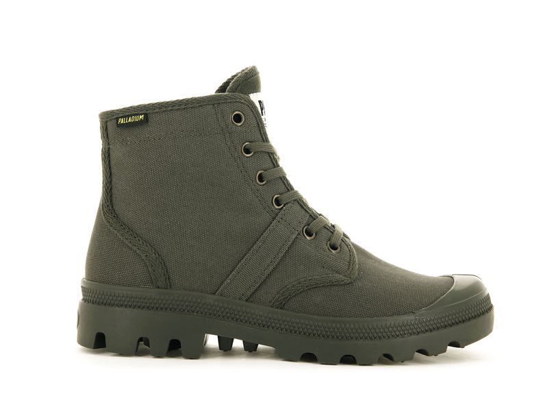 Olive Night Men's Palladium Pallabrousse Boots | Israel JQTKYP-069