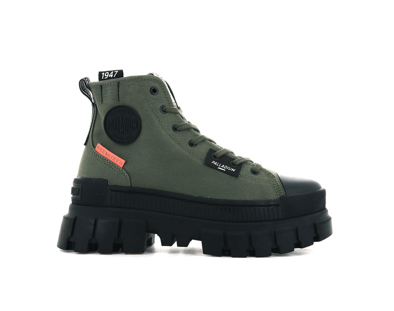 Olive Night Women's Palladium Revolt Hi Tx High Tops | Israel LMXHTC-723