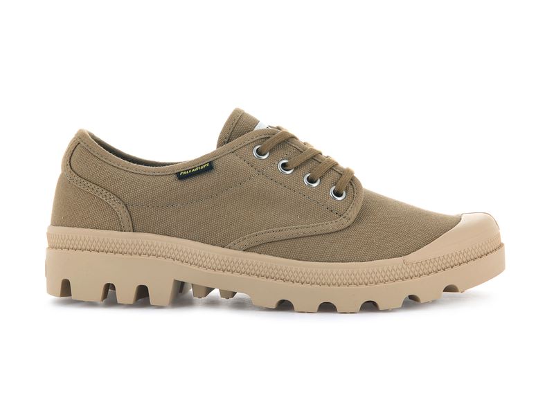 Olive Women's Palladium Pallabrousse Oxford Low Tops | Israel WTHINM-530