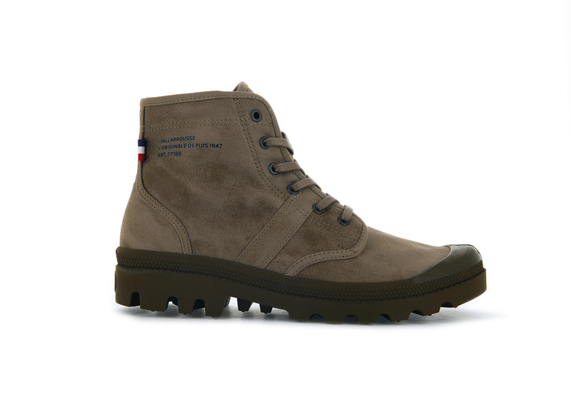 Otter Brown Men's Palladium Pallabrousse Legion Wax Boots | Israel JPURGZ-470