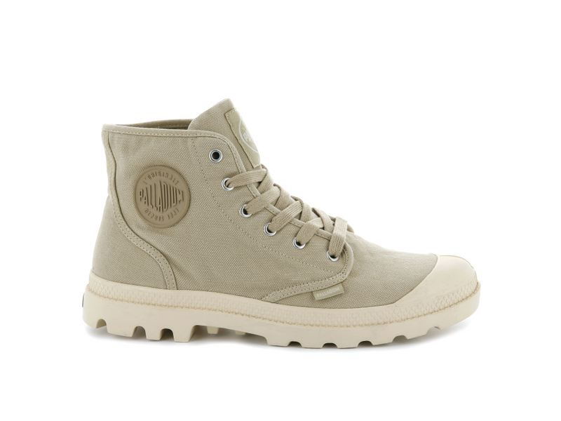 Sahara Ecru Men's Palladium Pampa Hi Boots | Israel WRMDZK-253