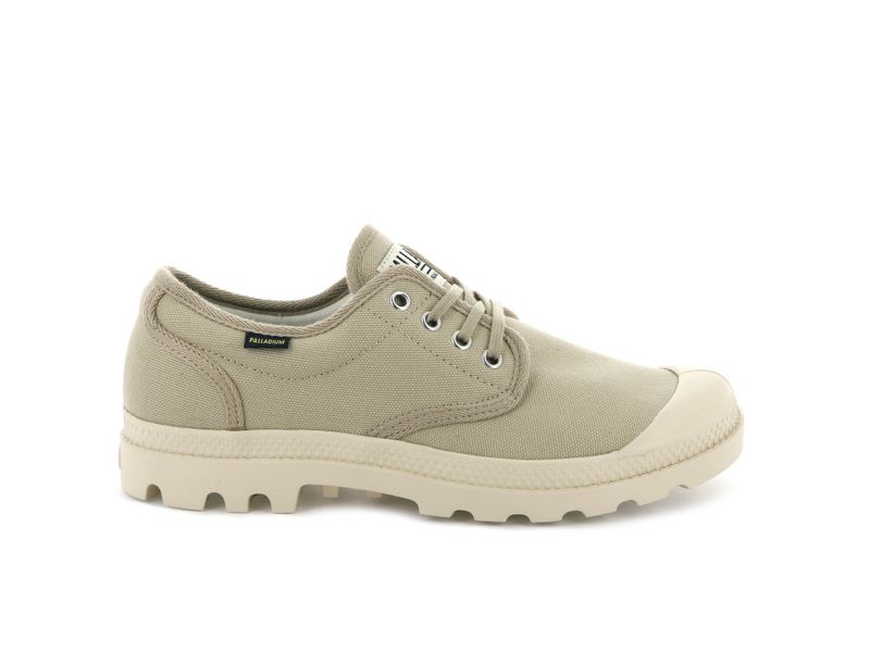 Sahara/Ecru Women's Palladium Pampa Oxford Originale Low Tops | Israel OSDVIM-901